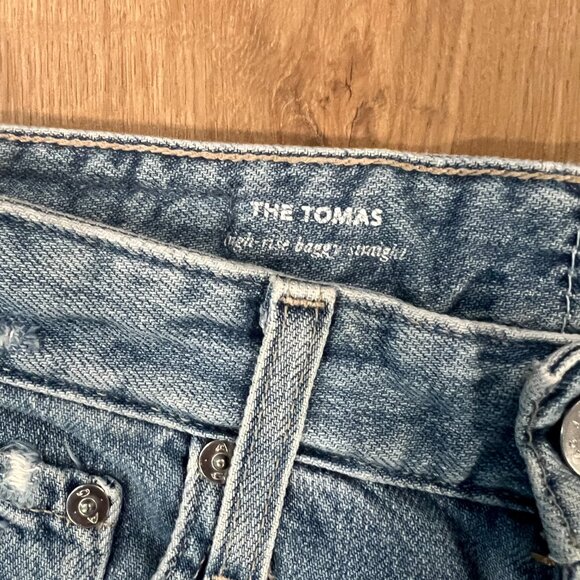 Ag Adriano Goldschmied High Rise Baggy Straight Jeans The Tomas Size 26 - Picture 4 of 6